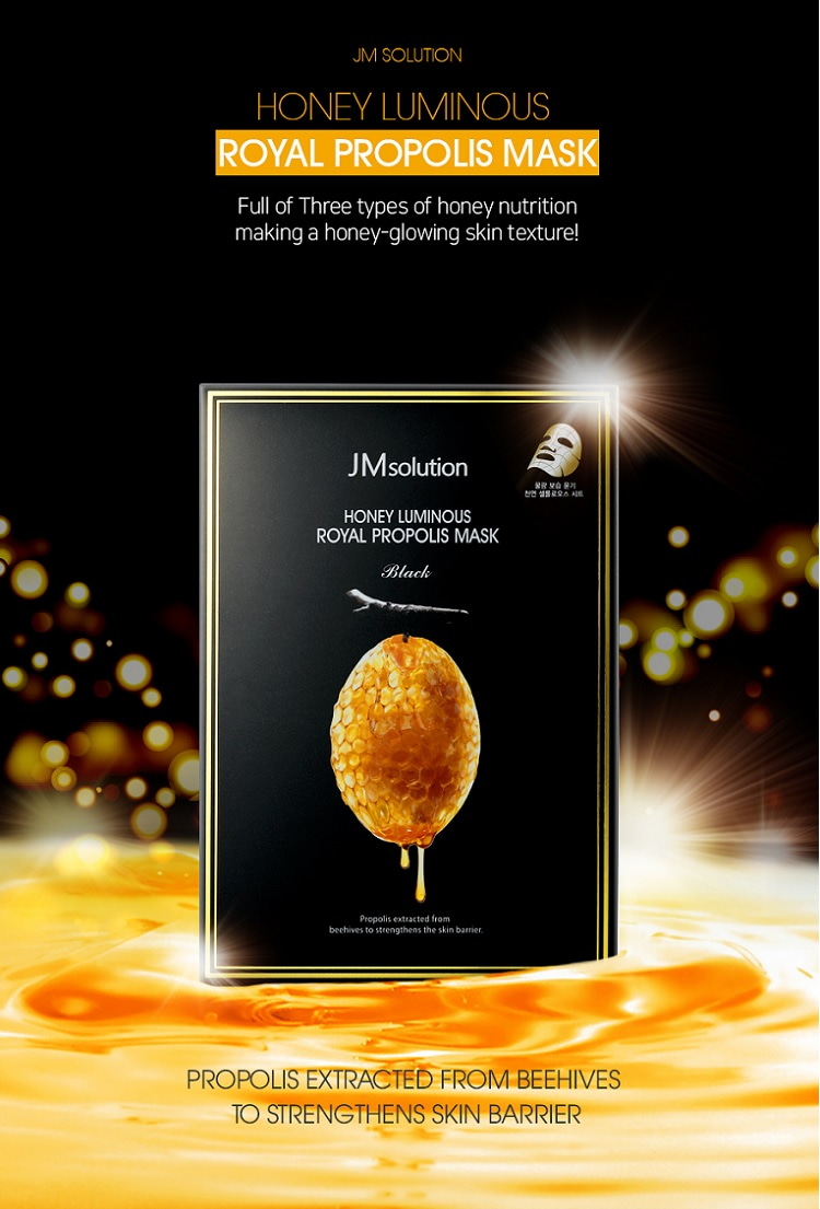 Honey Luminous Royal Propolis Mask Sheet 10 Sheets by JM Solution at GWENCHANDA Korean Cosmetics Shop - 1