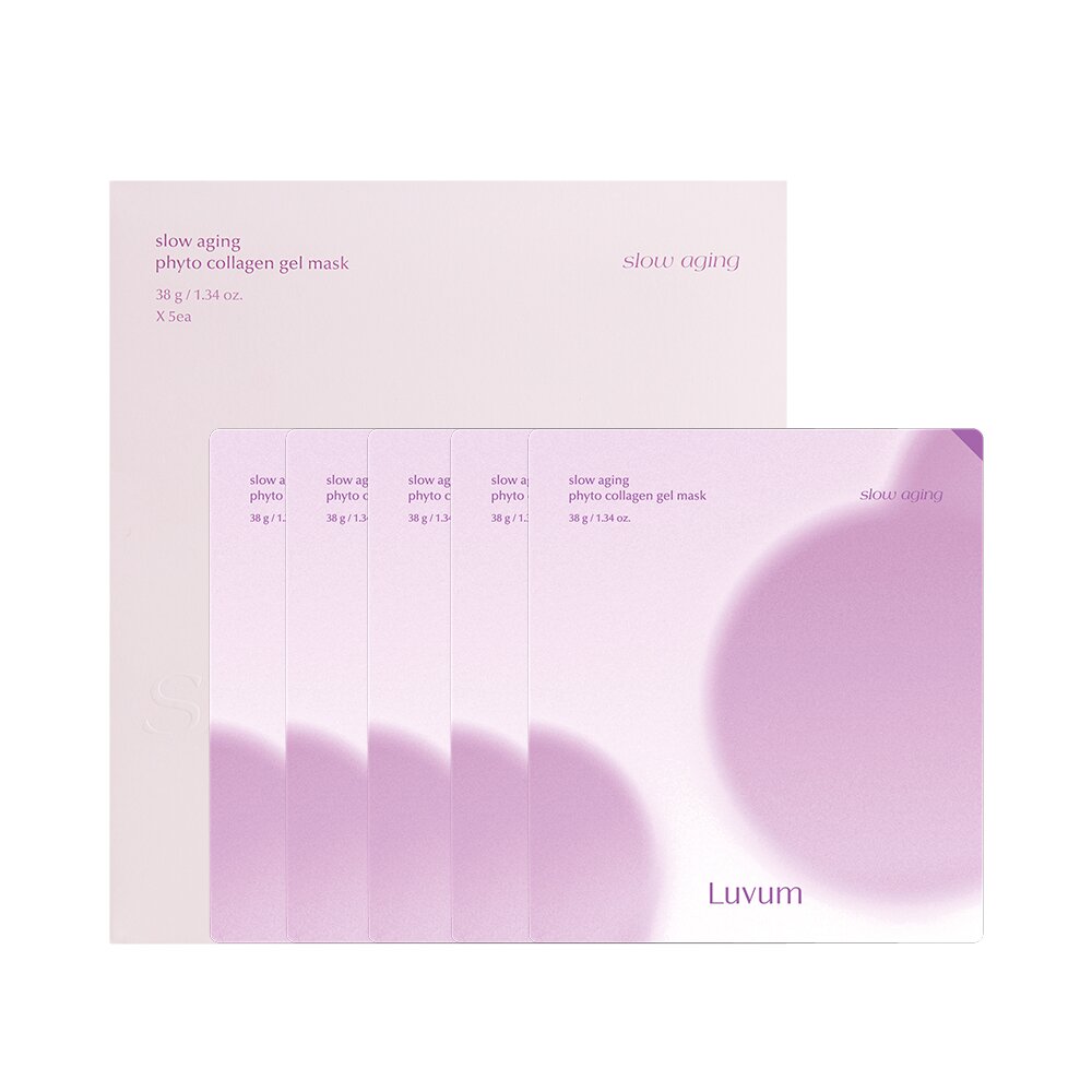 Slow Aging Phyto Collagen Gel Mask Sheet 5P by luvum at GWENCHANDA Korean Cosmetics Shop - 1