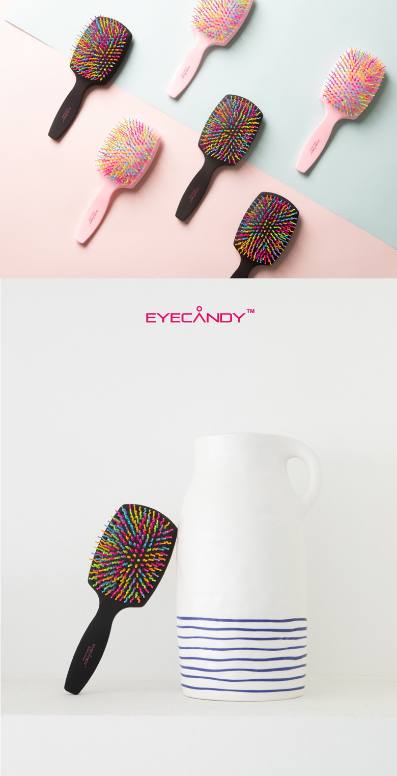Volume S King Paddle Hair Brush #Black by EYECANDY at GWENCHANDA Korean Cosmetics Shop - 3