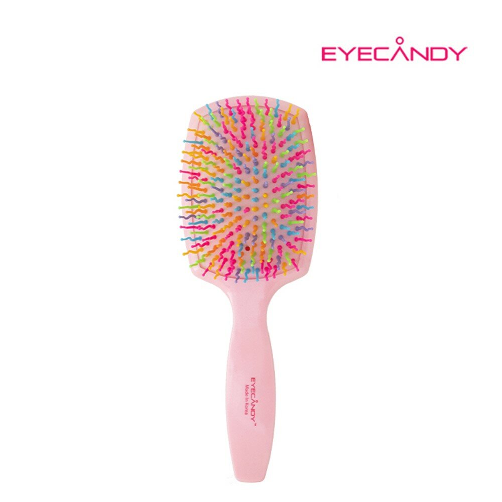 Volume S King Paddle Hair Brush #Neo Pink by EYECANDY at GWENCHANDA Korean Cosmetics Shop - 1