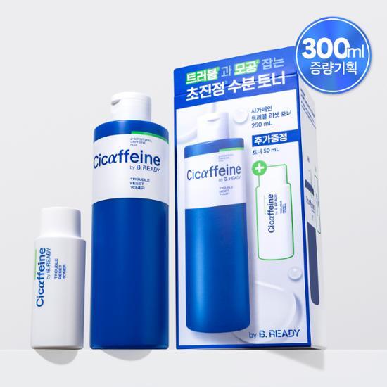 Cicaffeine Trouble Reset Toner 250ml Set (+Toner 50ml) by B.READY at GWENCHANDA Korean Cosmetics Shop - 1