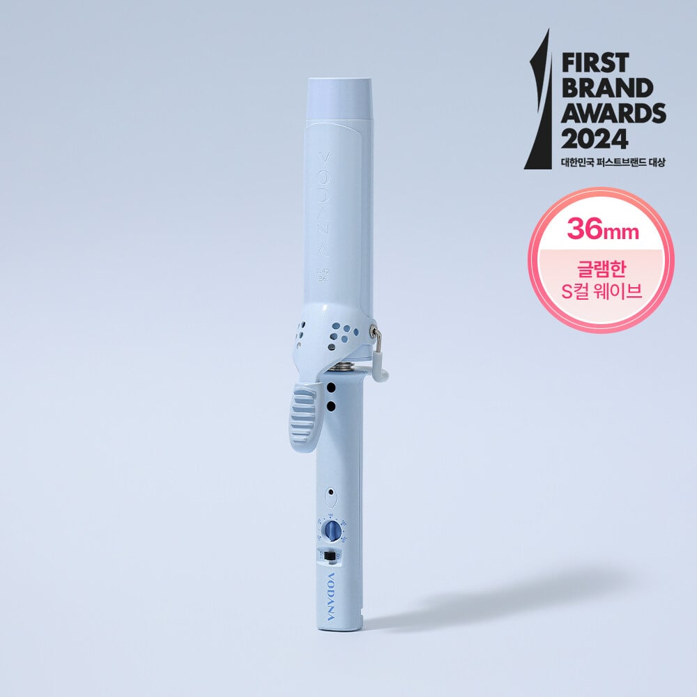 Glam Wave Curling Iron FV 36mm (Creamy Blue) by VODANA at GWENCHANDA Korean Cosmetics Shop - 1