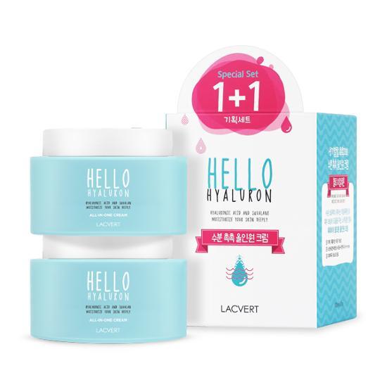 Hello Hyaluron All In One Cream 100ml 2-for-1 Set by LACVERT at GWENCHANDA Korean Cosmetics Shop - 1