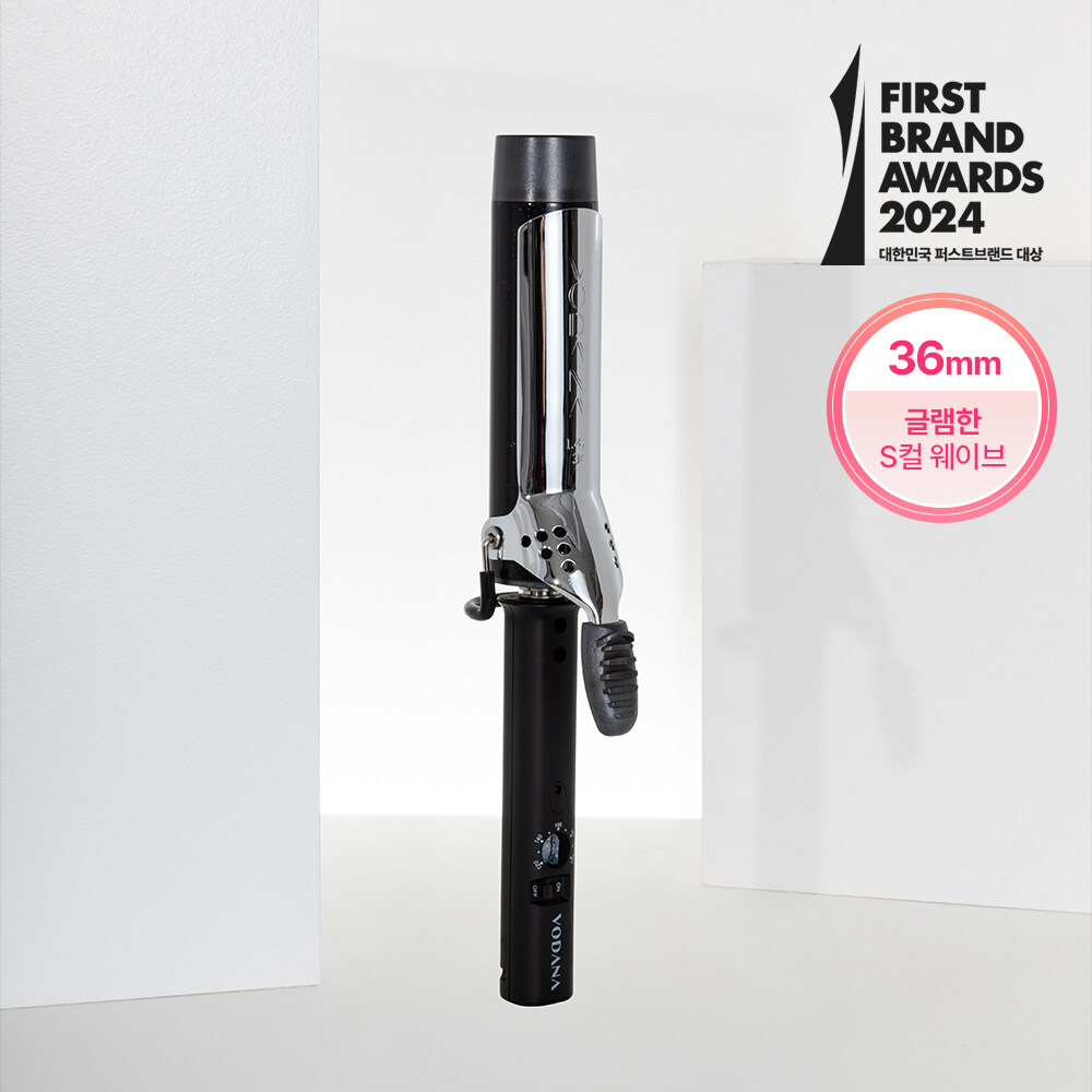 Glam Wave Curling Iron FV 36mm (Black) by VODANA at GWENCHANDA Korean Cosmetics Shop - 1