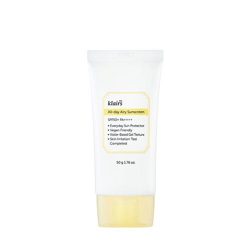 All day Airy Sunscreen SPF50+ PA++++ 50g by dear, klairs at GWENCHANDA Korean Cosmetics Shop - 1