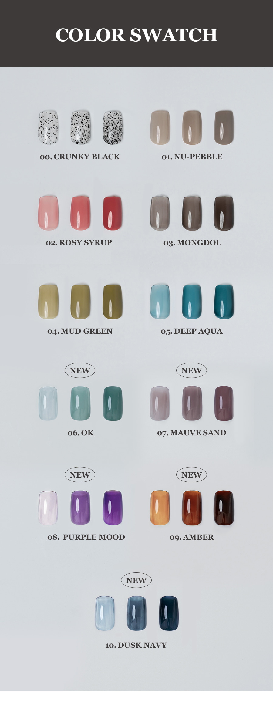 Mood Pebble Nail by rom&nd at GWENCHANDA Korean Cosmetics Shop - 2
