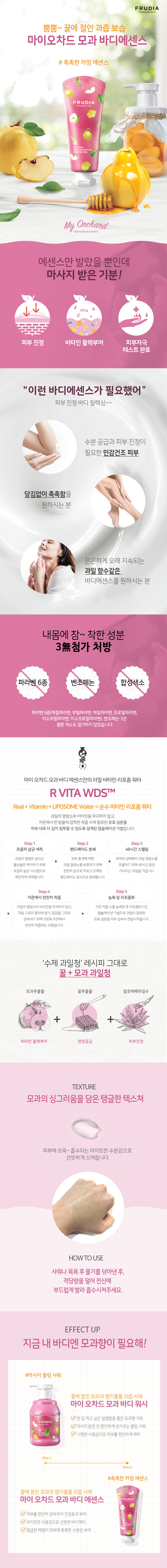My Orchard Quince Body Essence 200mL by FRUDIA at GWENCHANDA Korean Cosmetics Shop - 1