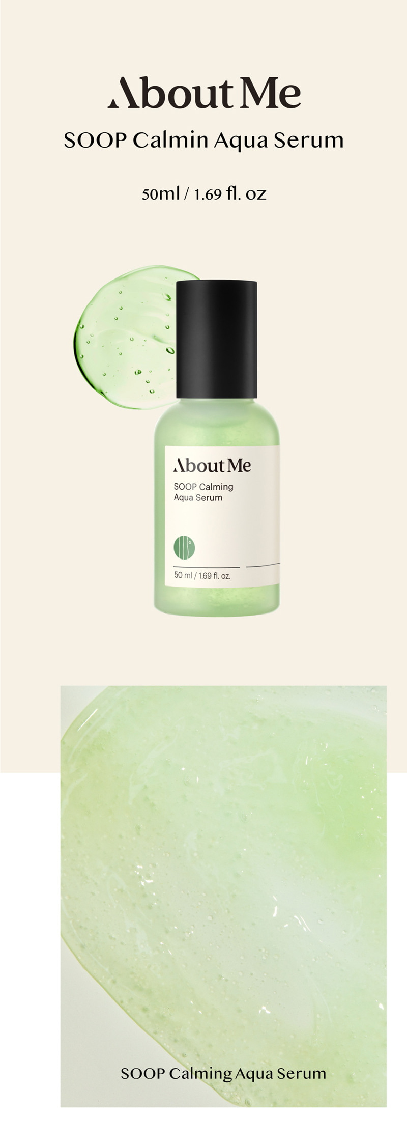 Soop Calming Aqua Serum 50mL by AboutMe at GWENCHANDA Korean Cosmetics Shop - 1