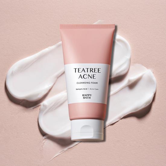 Tea Tree Acne Cleansing Foam 150g by Happy Bath at GWENCHANDA Korean Cosmetics Shop - 3