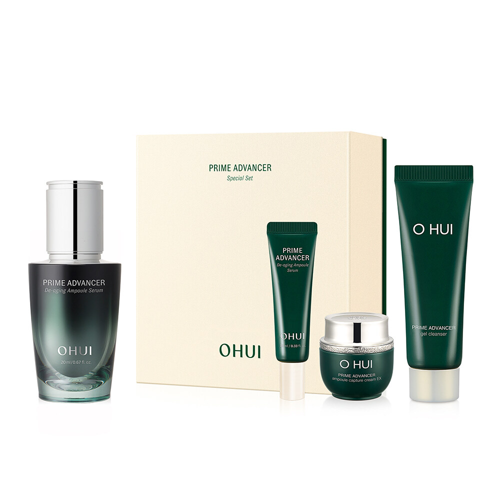 Prime Advancer De-Aging Ampoule Serum 20mL Special Set (+ Serum 10mL+Cream 7mL+Gel Cleanser 40mL) by O HUI at GWENCHANDA Korean Cosmetics Shop - 1