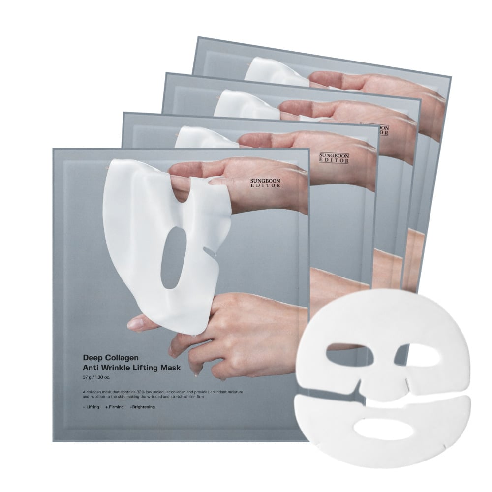 Deep Collagen Anti Wrinkle Lifting Mask 4ea by SUNGBOON EDITOR at GWENCHANDA Korean Cosmetics Shop - 1