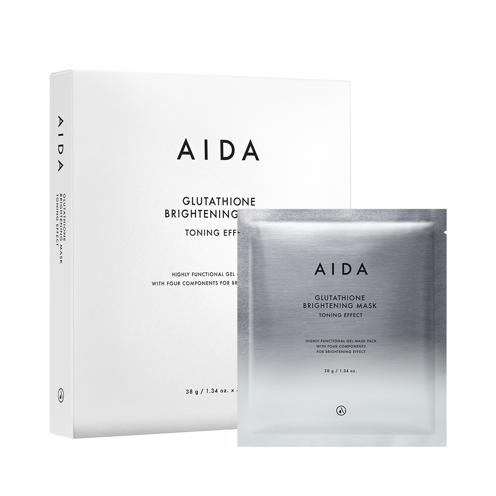 Glutathione Brightening Mask-Toning Effect Sheet 4ea by AIDA at GWENCHANDA Korean Cosmetics Shop - 1