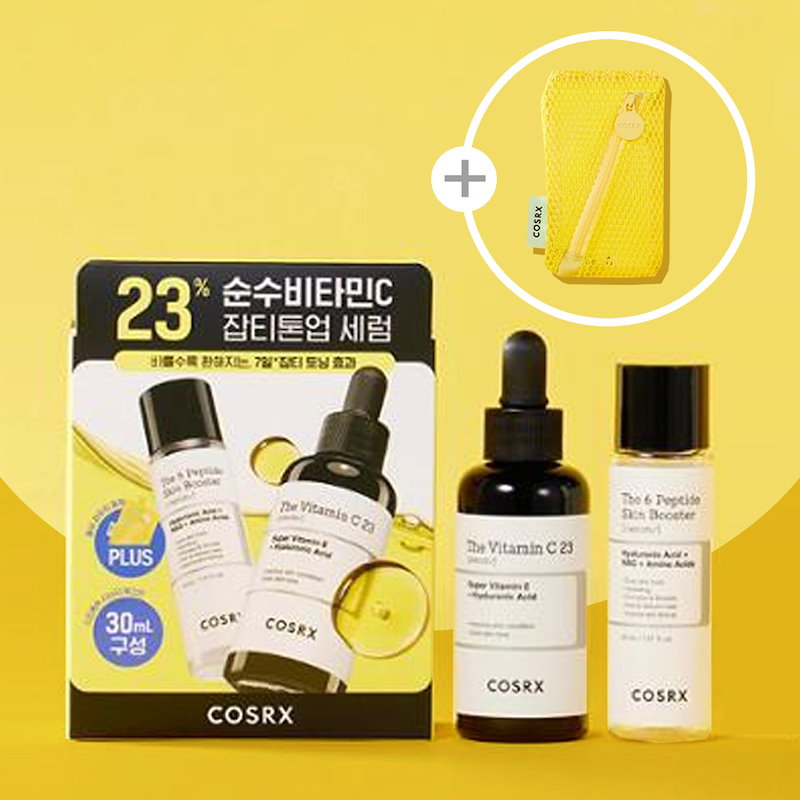 The Vitamin C 23 Serum 20g Set (+Peptide Skin Booster Serum 30ml+Mesh Pouch) by COSRX at GWENCHANDA Korean Cosmetics Shop - 1