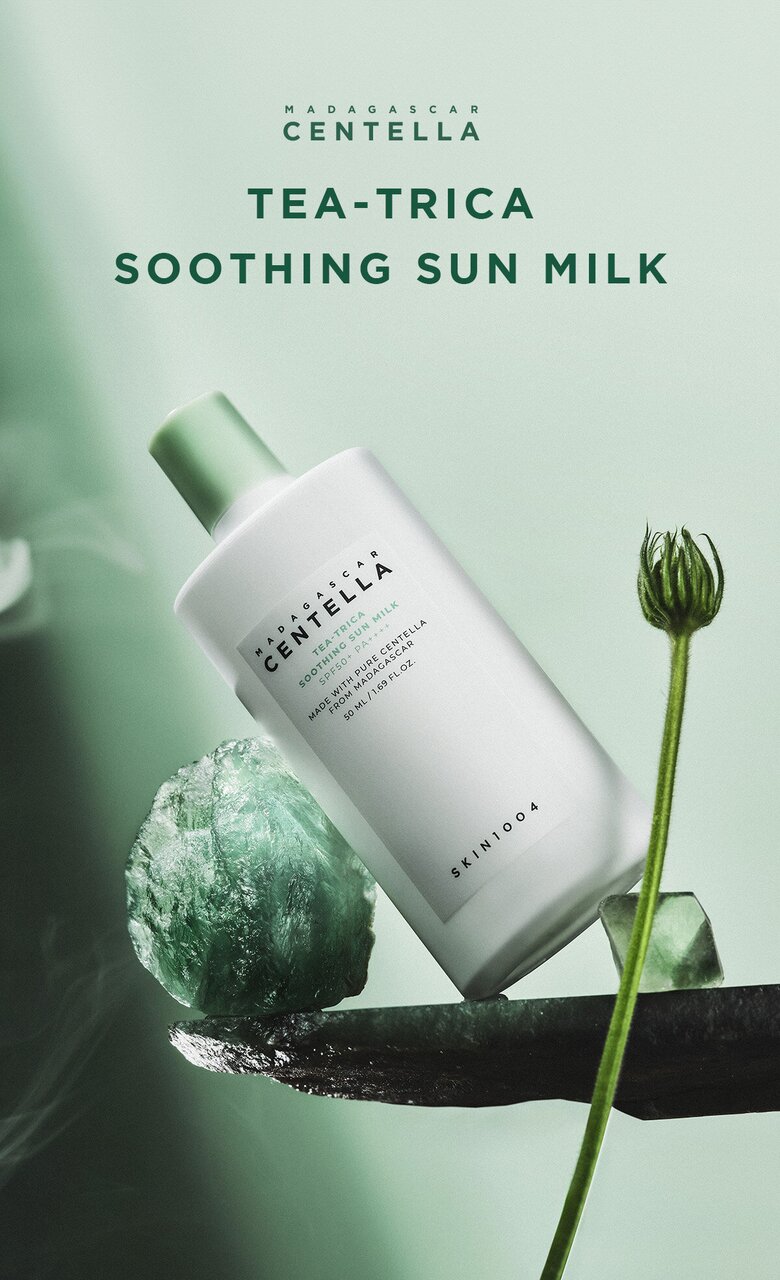 Madagascar Centella Tea-Trica Soothing Sun Milk 50ml by SKIN1004 at GWENCHANDA Korean Cosmetics Shop - 1