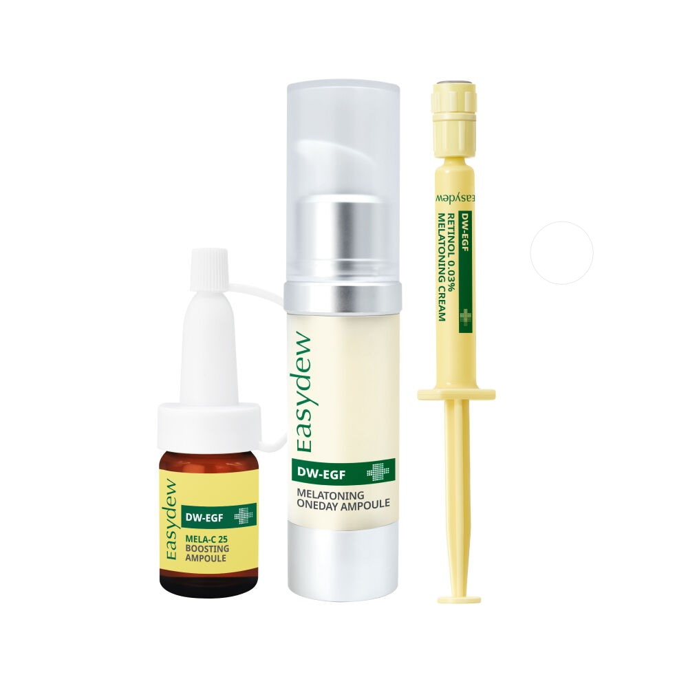 Mela-B Toning One Day Ampoule 12ml Set (+Vita C Ampoule 3ml+Retinol Cream 1ml) (CBA Set) by easydew at GWENCHANDA Korean Cosmetics Shop - 1