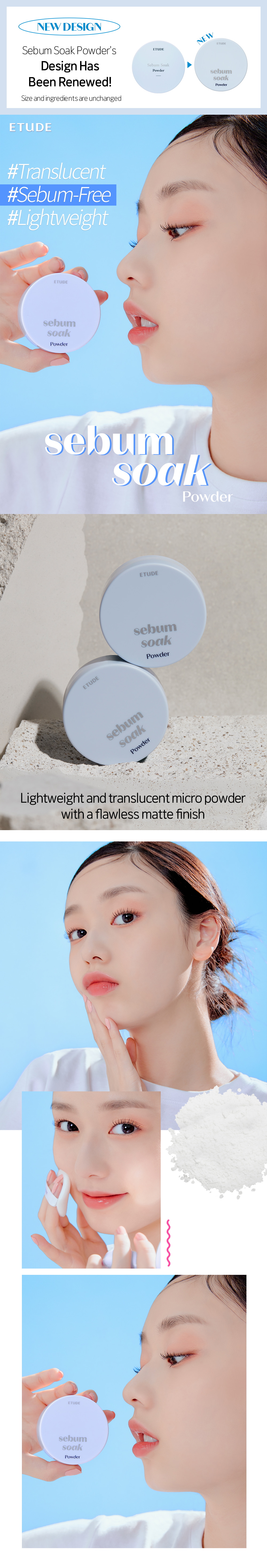 Sebum Soak Powder by ETUDE at GWENCHANDA Korean Cosmetics Shop - 1