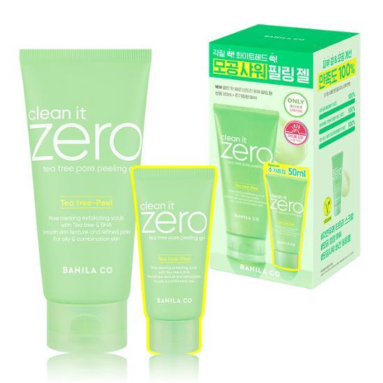 Clean It Zero Tea Tree Pore Peeling Gel 120ml Set (+50ml) by BANILA CO at GWENCHANDA Korean Cosmetics Shop - 2