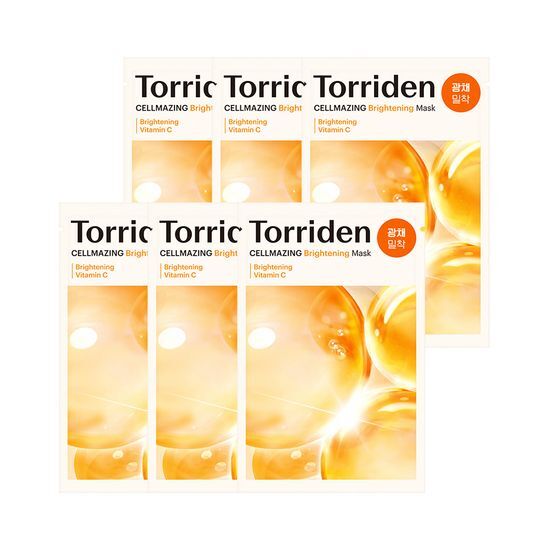 Cellmazing Vita C Brightening Mask Sheet 5ea Set (+1ea) by Torriden at GWENCHANDA Korean Cosmetics Shop - 1