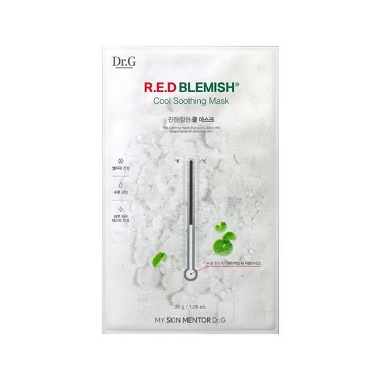 Red Blemish Cool Soothing Mask Sheet 1 Sheet by Dr.G at GWENCHANDA Korean Cosmetics Shop - 2