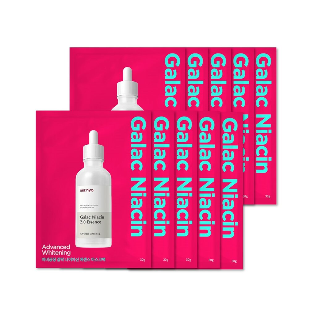 Galac Niacin Essence Mask Sheet For Advanced Whitening 10 Sheets by ma:nyo at GWENCHANDA Korean Cosmetics Shop - 1