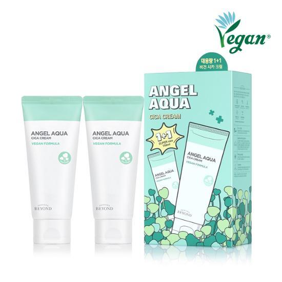 Angel Aqua Cica Cream 150mL 1+1 Special Set by BEYOND at GWENCHANDA Korean Cosmetics Shop - 3