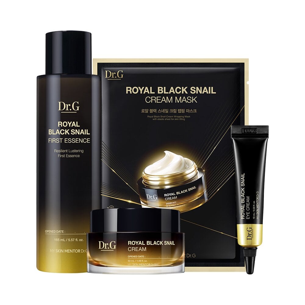 Royal Black Snail Special Set (First Essence 165mL+Cream 50mL+Eye Cream 10mL+Cream Mask Sheet 1ea) by Dr.G at GWENCHANDA Korean Cosmetics Shop - 1