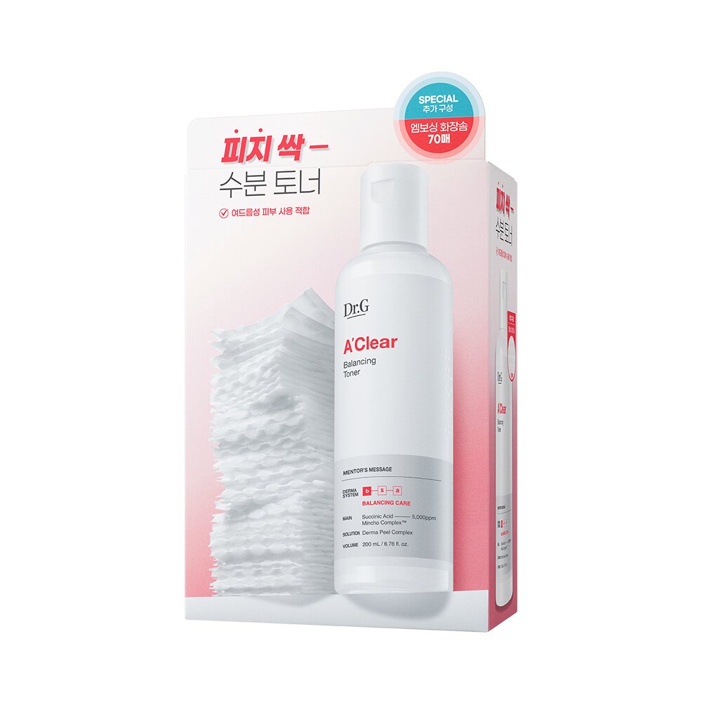 A'Clear Balancing Toner 200mL Special Set (+Cotton Pads) by Dr.G at GWENCHANDA Korean Cosmetics Shop - 2