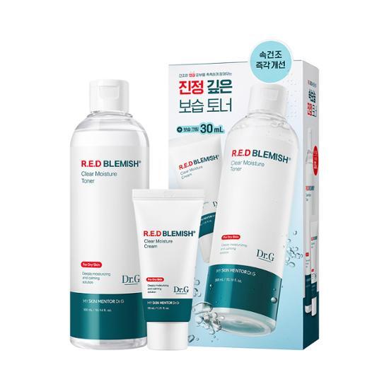 Red Blemish Clear Moisture Toner & Cream Set (300mL + Cream 30mL) by Dr.G at GWENCHANDA Korean Cosmetics Shop - 2