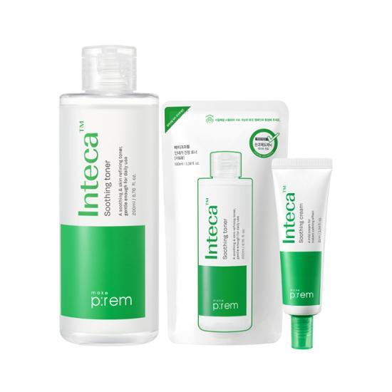 Inteca Soothing Toner 200mL Special Set (+100mL Refill Pack + Inteca Cream 31mL) by makeprem at GWENCHANDA Korean Cosmetics Shop - 3