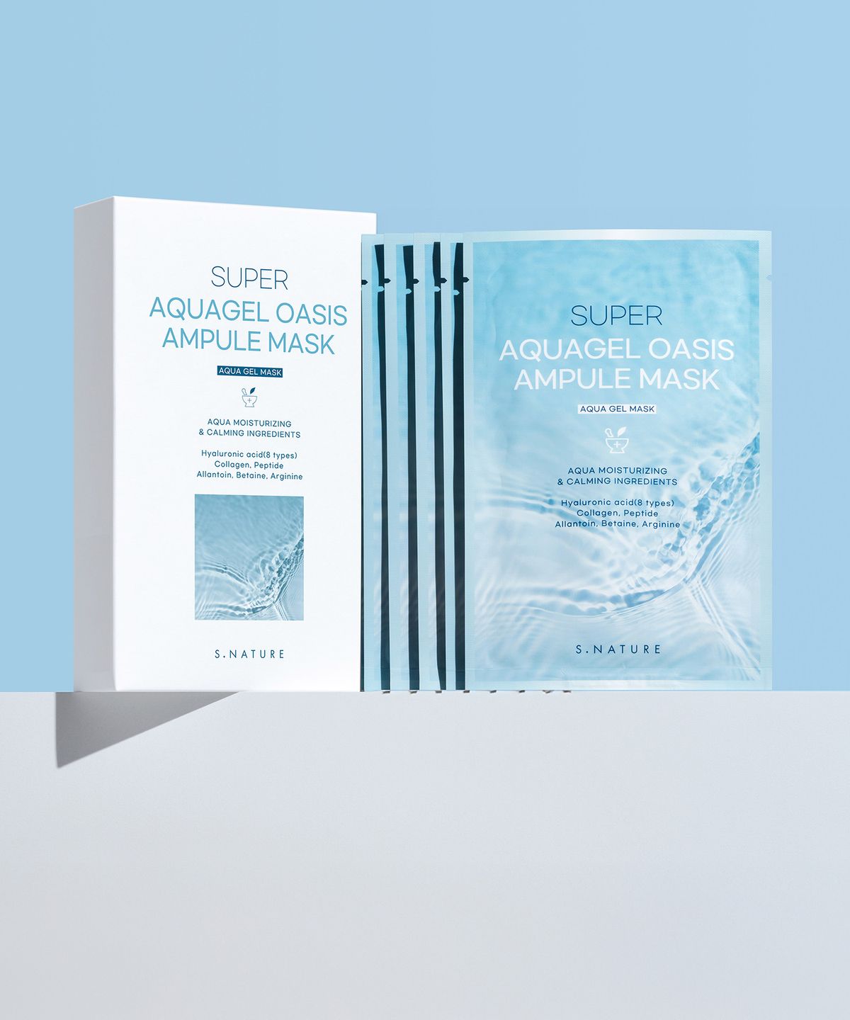 Super Aqua Gel Oasis Ampoule Mask Sheet 10P by S.NATURE at GWENCHANDA Korean Cosmetics Shop - 1