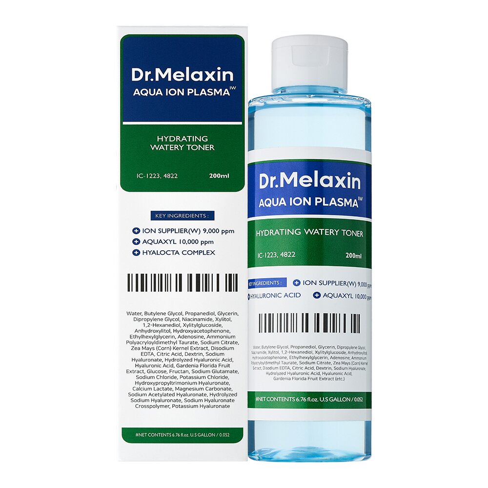 Aqua Ion Plasma Hydrating Watery Toner 200mL by Dr.Melaxin at GWENCHANDA Korean Cosmetics Shop - 1
