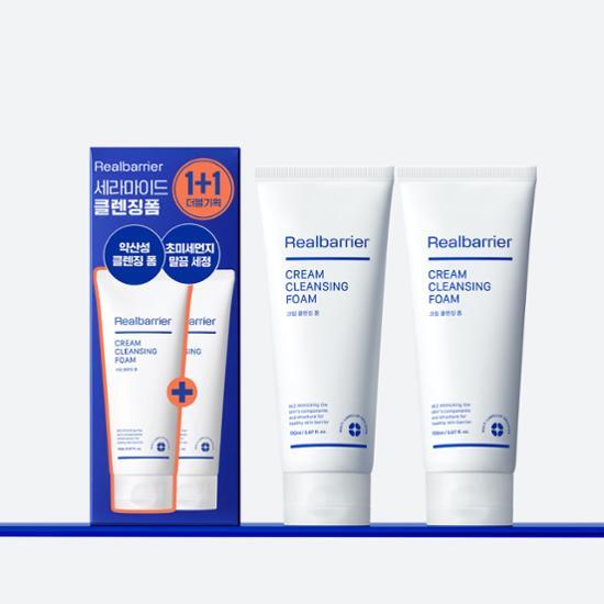 Cream Cleansing Foam 150mL 1+1 Special Set by Real Barrier at GWENCHANDA Korean Cosmetics Shop - 1
