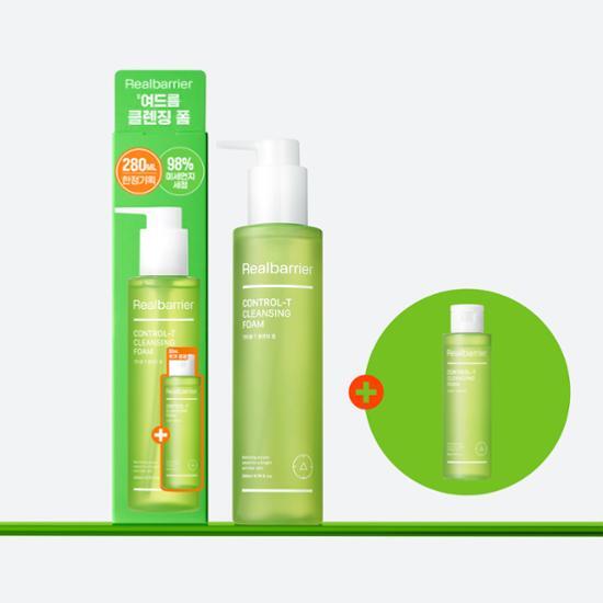 Control-T Cleansing Foam 200mL Special Set (+80mL) by Real Barrier at GWENCHANDA Korean Cosmetics Shop - 3