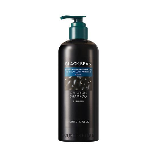 Black Bean Anti-Hair Loss Shampoo 520mL by NATURE REPUBLIC at GWENCHANDA Korean Cosmetics Shop - 4