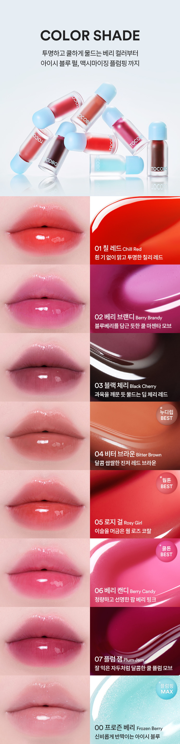 Juicy Berry Plumping Lip Oil Glam Max 4g by TOCOBO at GWENCHANDA Korean Cosmetics Shop - 2
