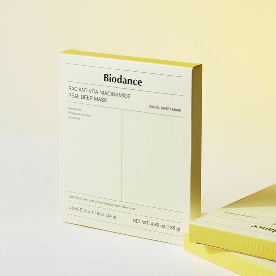 Radiant Vita Niacinamide Real Deep Mask Sheet 4ea by BIODANCE at GWENCHANDA Korean Cosmetics Shop - 1