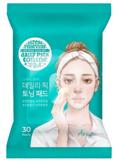 Stress Relieving Daily Pick Toning Pad 30 Sheets by Ariul at GWENCHANDA Korean Cosmetics Shop - 1