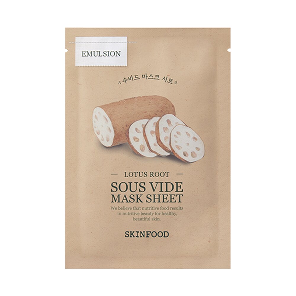 Sous Vide Mask Sheet (Lotus Root) by SKINFOOD at GWENCHANDA Korean Cosmetics Shop - 1