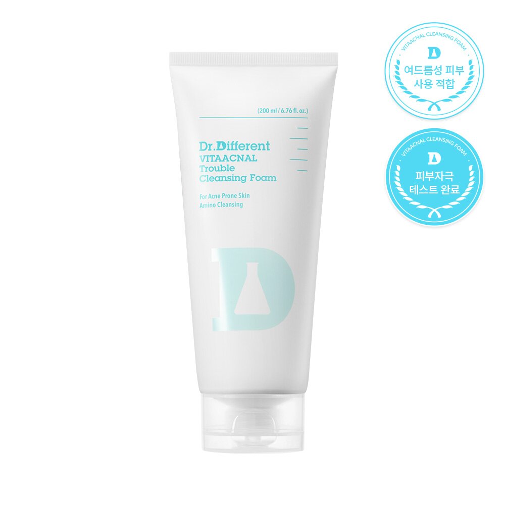 VITAACNAL Trouble Cleansing Foam 200mL by Dr.Different at GWENCHANDA Korean Cosmetics Shop - 1