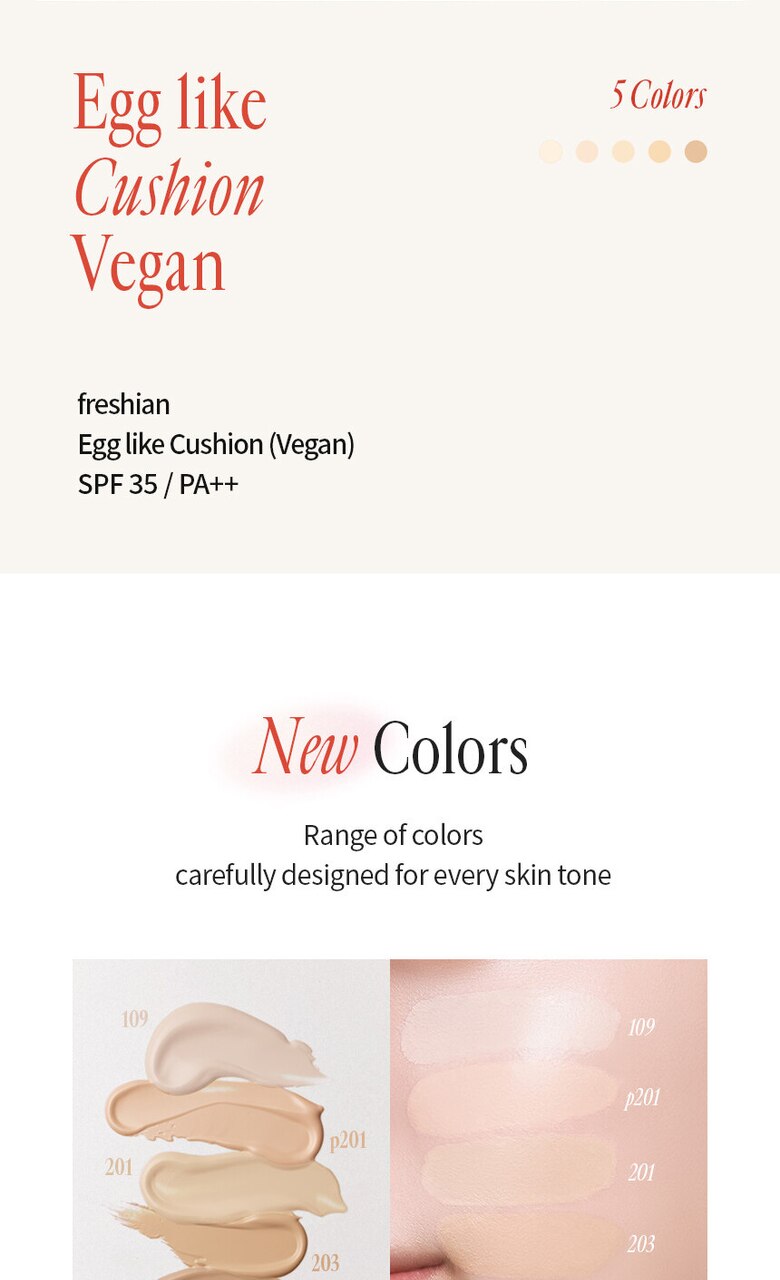 Egg Like Cushion (Vegan) by freshian at GWENCHANDA Korean Cosmetics Shop - 1