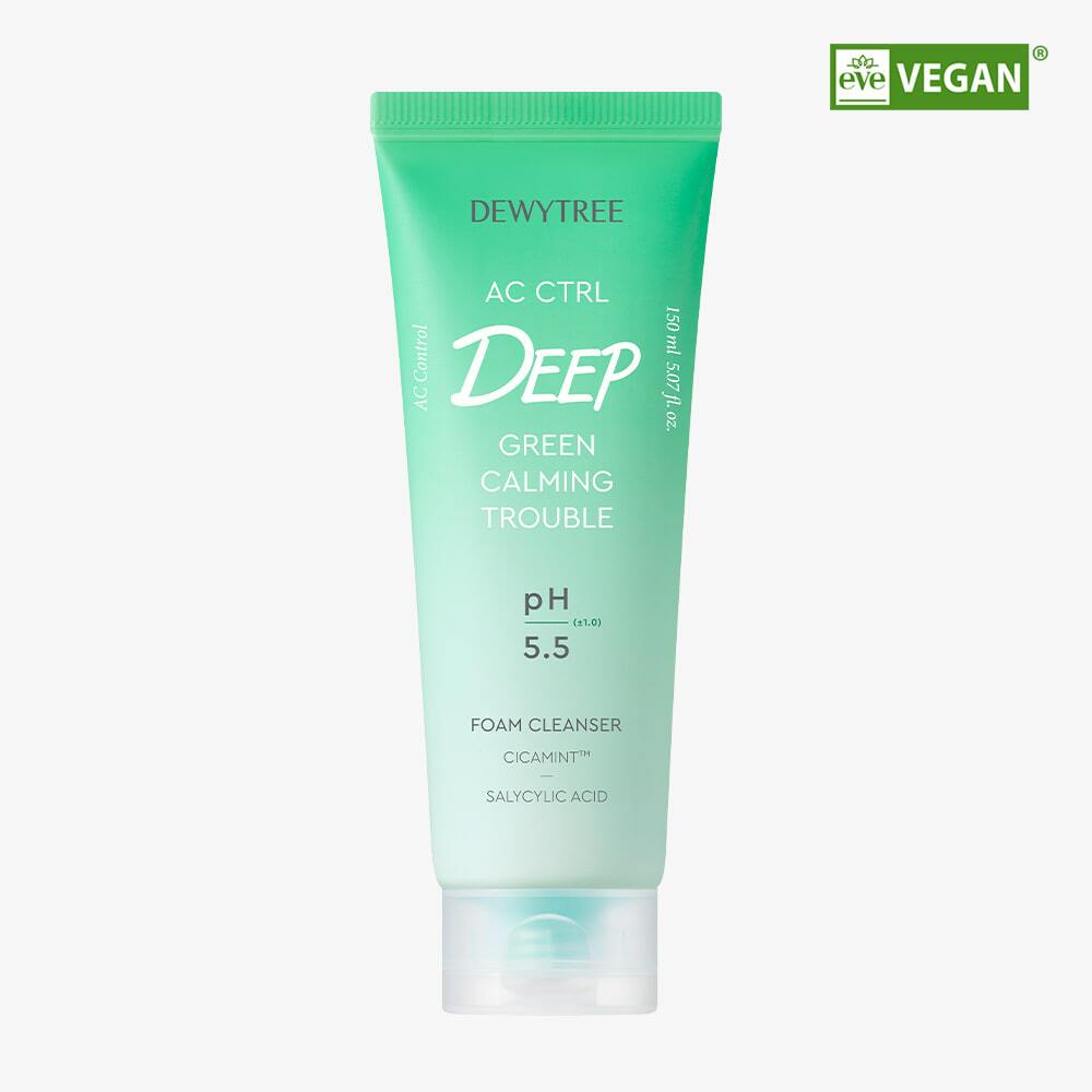 AC CTRL Deep Green Calming Trouble Foam Cleanser 150mL by Dewytree at GWENCHANDA Korean Cosmetics Shop - 1