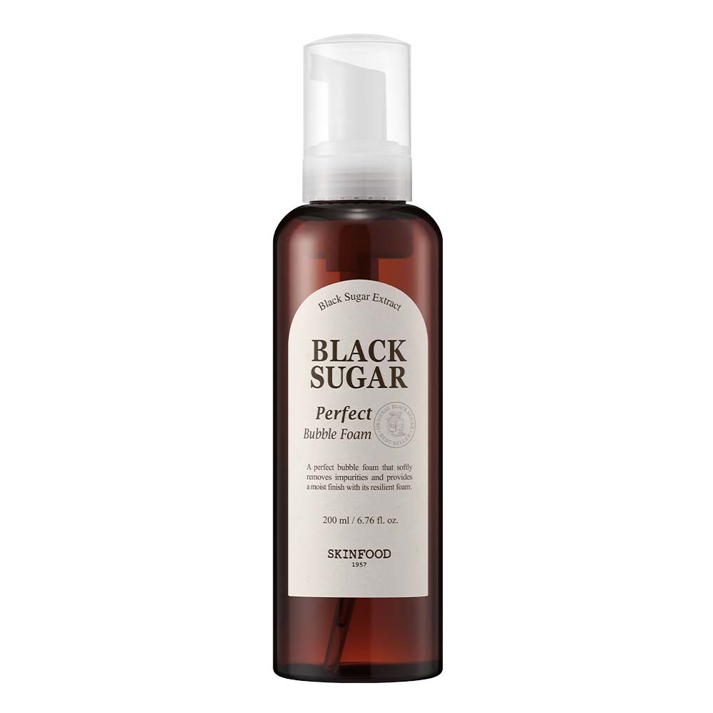 Black Sugar Perfect Bubble Foam 200mL by SKINFOOD at GWENCHANDA Korean Cosmetics Shop - 1