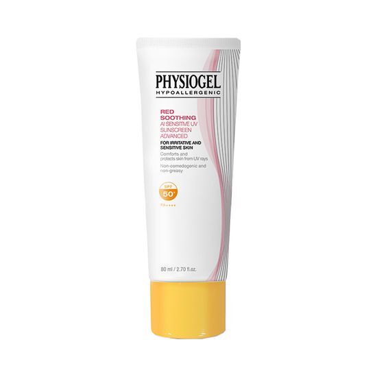 Red Soothing AI Sensitive UV Sunscreen Advanced 80ml Large Size by PHYSIOGEL at GWENCHANDA Korean Cosmetics Shop - 2