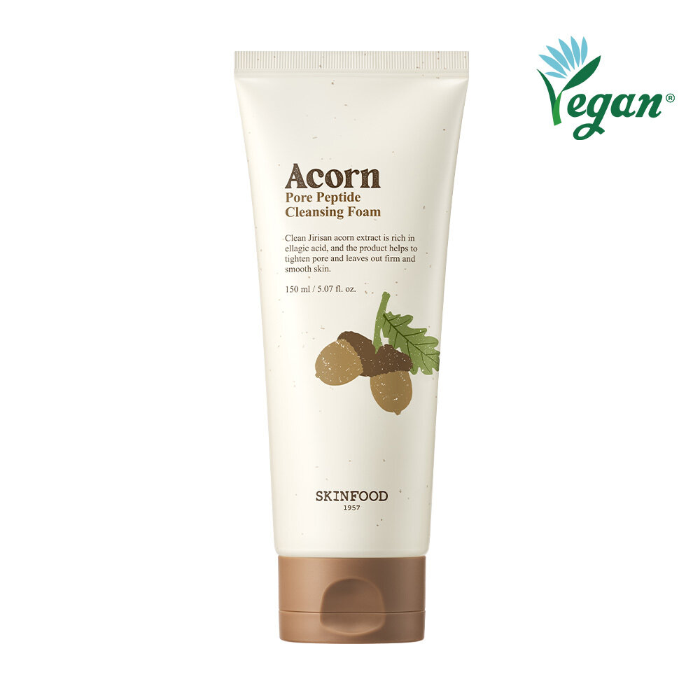 Acorn Pore Peptide Cleansing Foam 150ml by SKINFOOD at GWENCHANDA Korean Cosmetics Shop - 2