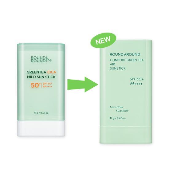 [Oyow EDITION] Comfort Green Tea Air Sun Stick 19g Double Pack by ROUND A'ROUND at GWENCHANDA Korean Cosmetics Shop - 2