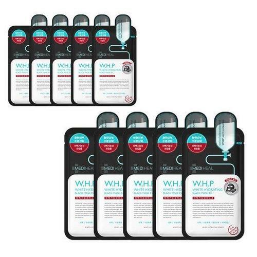 W.H.P Charcoal Mineral Mask Sheet 10P by MEDIHEAL at GWENCHANDA Korean Cosmetics Shop - 1