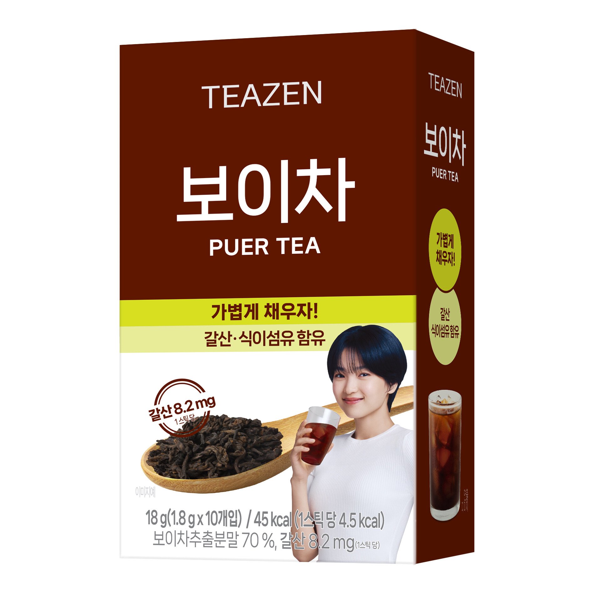 Water Mix Pu'er Tea 10 Sticks by Teazen at GWENCHANDA Korean Cosmetics Shop - 1