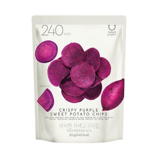 Crispy Purple Sweet Potato Chips 50g by Delight project at GWENCHANDA Korean Cosmetics Shop - 1