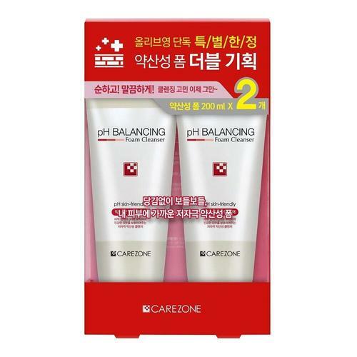 pH Balancing Foam Cleanser 200ml + 200ml by CAREZONE at GWENCHANDA Korean Cosmetics Shop - 3