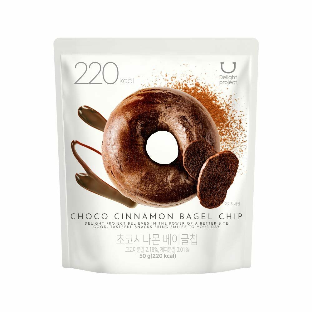 Choco Cinnamon Bagel Chip 50g by Delight project at GWENCHANDA Korean Cosmetics Shop - 1
